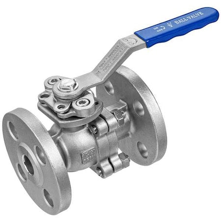 Usa Industrials ZUSA-VLV-181 - Manual 2-Way Ball Valve,Flange,316 SS