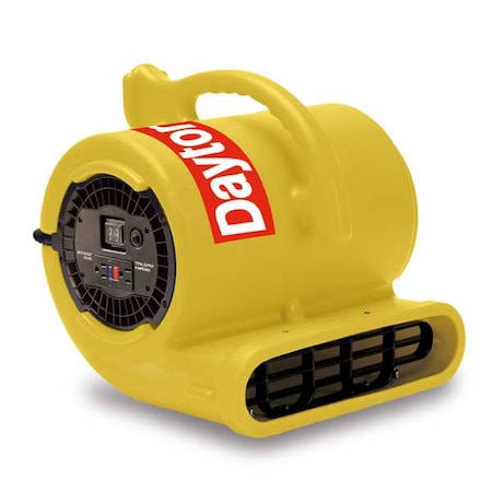 Dayton 61HL70 - Portable Dryer, 1050 cfm, Fixed Frame, 2 Speed, 1/3 hp, 115 V AC, 25 ft. Cord, Yellow
