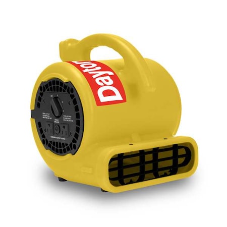 Dayton 61HL69 - Portable Dryer, 700 cfm, Fixed Frame, 3 Speed, 1/5 hp, 115 V AC, 10 ft. Cord, Yellow