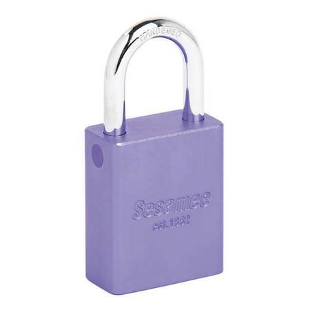Sesamee 90219 - Alum Safety Lockout Padlock,KD,Purple, Keyed Different, Aluminum, Purple, 1" Shackle Height