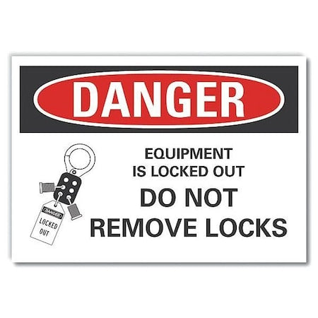 Lyle LCU4-0258-ND_10X7 - Lockout Tagout Danger Label, 7 in Height, 10 in Width, Polyester, Vertical Rectangle, English