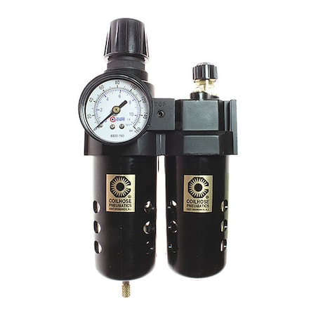 Coilhose Pneumatics 27FCL4-G - F/R/L Trio W/Gauge 1/2"