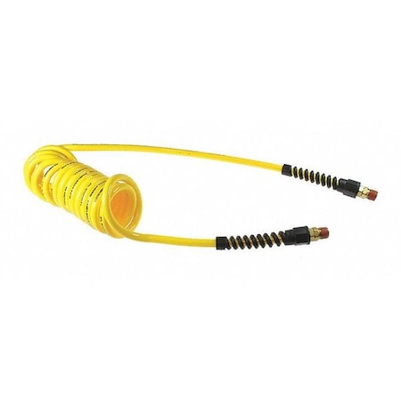 Coilhose Pneumatics PU38-50B-Y - Flexcoil 3/8" ID x 50' 3/8" MPT Swivel Yellow