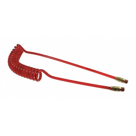 Coilhose Pneumatics PRE38-25B-TR - Flexeel Coil 3/8" ID x 25' Swivel Transparent Red