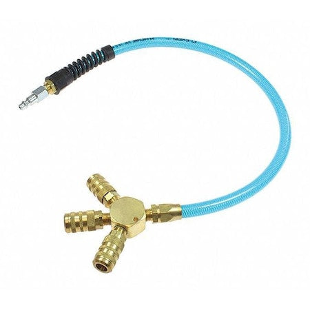 Coilhose Pneumatics FP0648C-15X - Flxl Mnfld Ass 48" 1/4 Indl Inter Transparent Blue