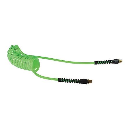 Coilhose Pneumatics PU516-304-G - Flexcoil 5/16" ID x 30' 1/4" MPT Rigid Green