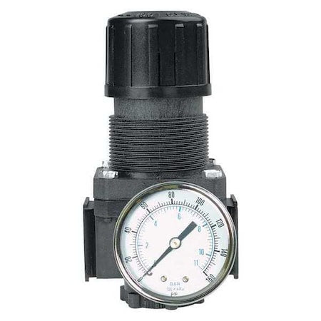 Arrow Pneumatics R376G - Mid Flow Regulator,3 Pos Knob,3/4"