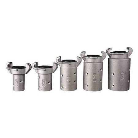 American Abrasive Supply QAL 1-1/6" OD - Quick Coupling,Aluminum,1-1/6" OD Hose,PK2