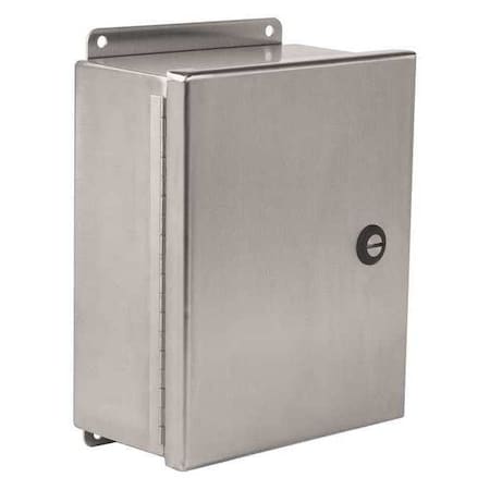 Wiegmann BN4121008CHQTSS - 1/4 Turn Latch Electrical Enclosures, 12 in H, 8 in D, 10 in W, 4, 4 X, 12, 304 Stainless Steel