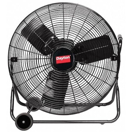 Dayton 6AGY9 - Light Duty Quiet Design Industrial Fan, Floor Mount, 24 in Blade Dia, 115 V, 2,280/4,320/5,030 cfm