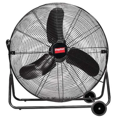 Dayton 6AGZ0 - Light Duty Quiet Design Industrial Fan, Floor Mount, 30 in Blade Dia, 115 V, 3,450/6,090/7,450 cfm