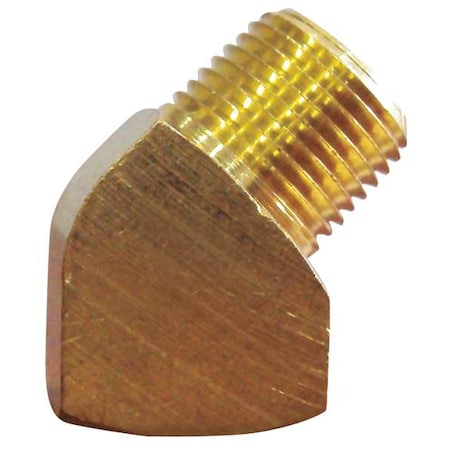 N/A 6AYT1 - 45 Degrees Street Elbow Brass 45 Degrees Street Elbow, 1/2 in Male NPT X 1/2 in Female NPT, 10 PK