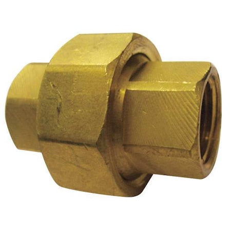 6AYY3 - Union Brass Union, 1/4 in Female NPT X 1/4 in Female NPT