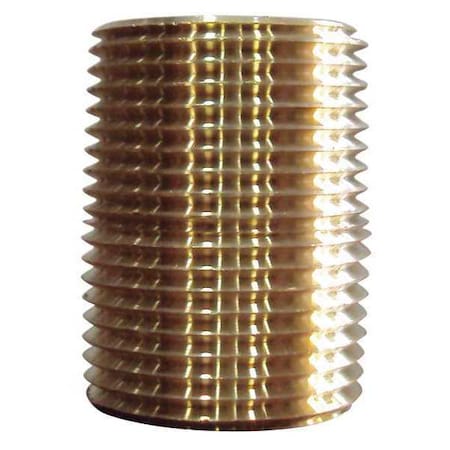 6AZD6 - 1/4" MNPT x 7/8" TBE Brass Close Pipe Nipple PK10