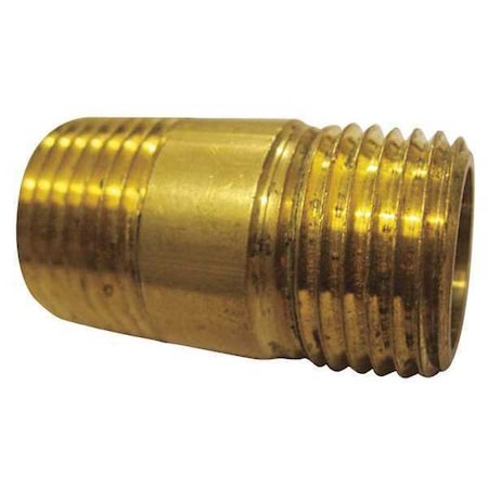 N/A 6AZE7 - 1/2" MNPT x 2" TBE Brass Long Pipe Nipple PK10