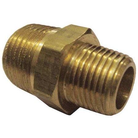 6AZF0 - Reducing Nipple Brass Reducing Nipple, 3/8 in Male NPT X 1/8 in Male NPT