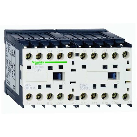 Square D LC2K1201B7 - IEC Miniature Magnetic Contactor, 1 NC, 24 V AC, 3 P, Reversing, Screw Clamp