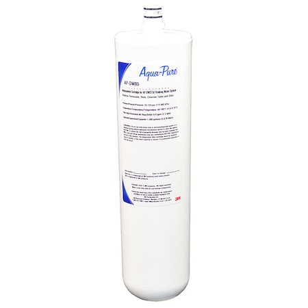 3M Aqua-Pure APDW85 - Quick Connect Filter, 0.6 gpm, 0.5 Micron, 3.188" O.D., 12 5/16 in H