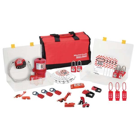 Master Lock 1458E410PRE - Group Safety Lockout Kit,Electrical