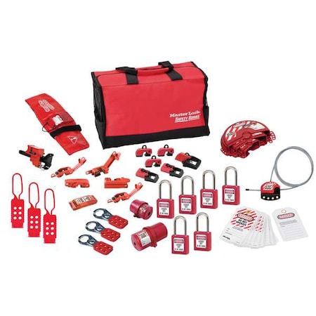 Master Lock 1458VE410PRE - Safety Lockout Kit,Valve/Electrical