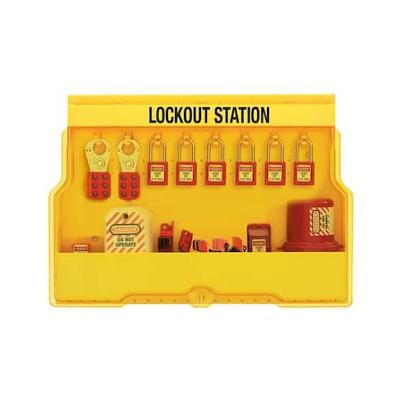 Master Lock S1850E410PRE - Lockout Station,Fasteners,Yellow