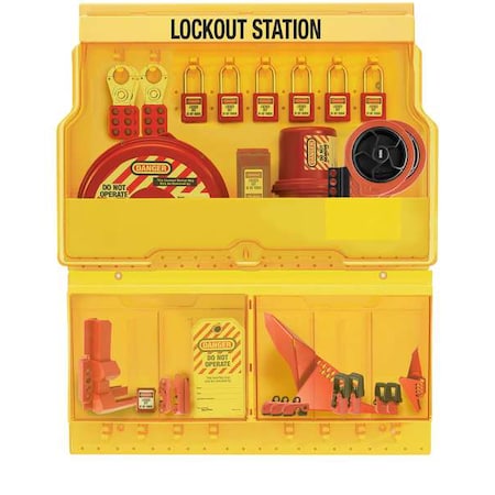 Master Lock S1900VE410PRE - Lockout Station,Fasteners,Yellow