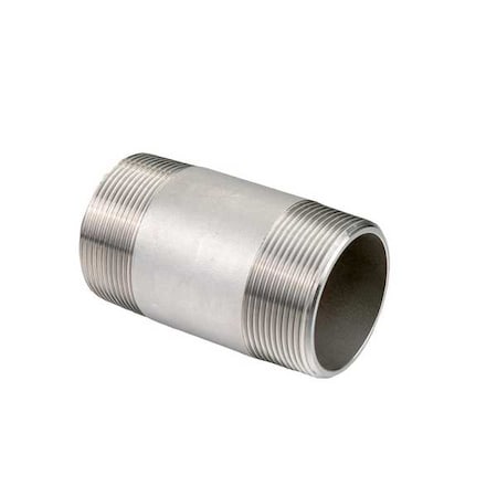 E6BNL09 - Pipe Nipple,SS,4",NPTx NPT,8"