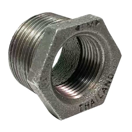 783YC8 - Hex Bushing Hex Bushing, 1" x 4" Pipe, MNPT x FNPT, Malleable Iron, Class 150