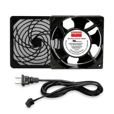 Dayton 786EW4 - Square Axial Fan Kit, 120 V AC, Cast Aluminum, 4 3/4 in W.
