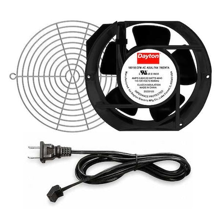 Dayton 786EW7 - Oblong Axial Fan Kit, 120 V AC, Cast Aluminum, 6 3/4 in W.
