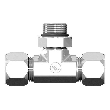 Weatherhead 7715X06X06X06 - Tee,Steel,Comp3/8",Comp3/8",ORB3/8"