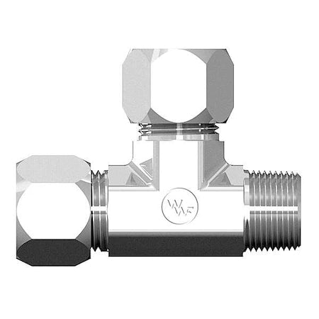 Weatherhead 7755X10X08X10 - Tee,Steel,Comp5/8",MNPT1/2",Comp5/8"
