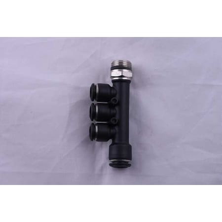 Aignep Usa 55360-10-6-1/4 - Push to Connect Fitting, Nylon, Black