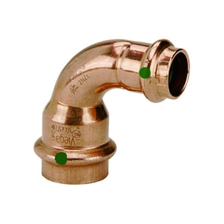 Viega 77325 - Elbow, Copper, Press-fit 3/4", 1/2"
