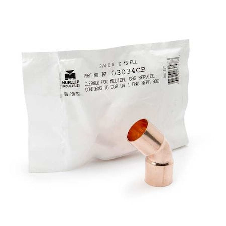 Streamline W 03059CB - Elbow, Copper, Cup 2 in, Cup 2 in
