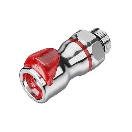 Cpc LQ6D30008RED - Quick Connection Coupling, Brass, 1/2 in
