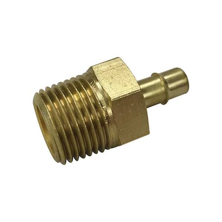 Mem-Co 1/4BSPT-B4-SS - Straight, SS, MBSPT 1/4", Barbed 11/64"