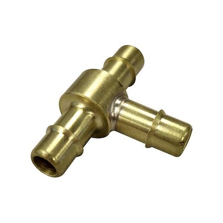Mem-Co T8-NP - Tee, Brass, Barbed3/8in, 3/8in, 3/8in