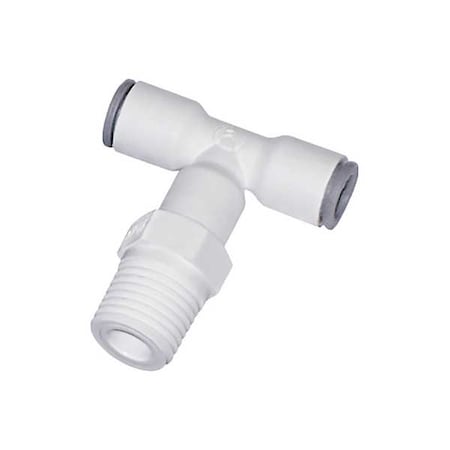 Parker 6508 62 18WP2 - Fractional Plastic Push-to-Connect Fitting, Polymer, White