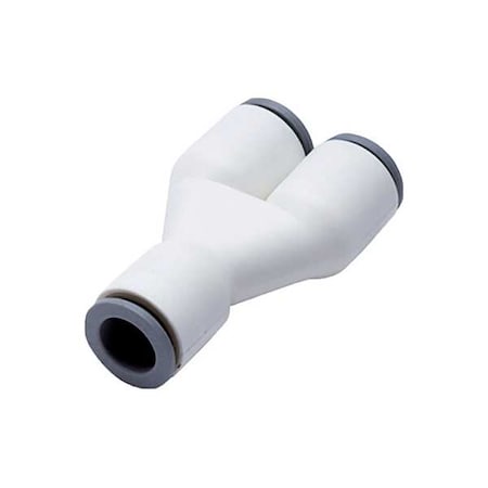 Parker 6340 06 00WP2 - Metric Plastic Push-to-Connect Fitting, Polymer, White