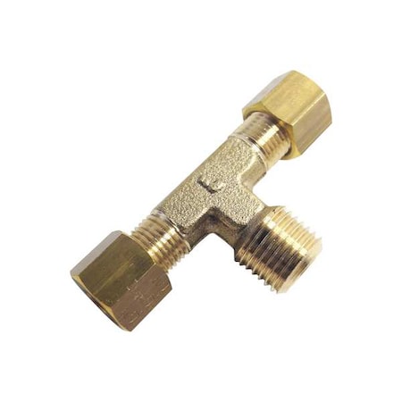 Parker 0108 04 10 - Tee,Brass,Comp4mm,Comp4mm,BSPT1/8"