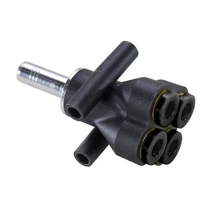 Legris 3143 04 08 - Metric Push-to-Connect Fitting, Polymer, Black