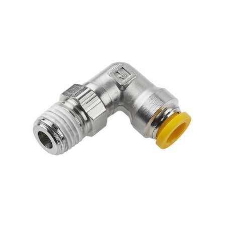 Parker W169PLP-10M-4R - Metric Metal Push-to-Connect Fitting, Brass, Silver
