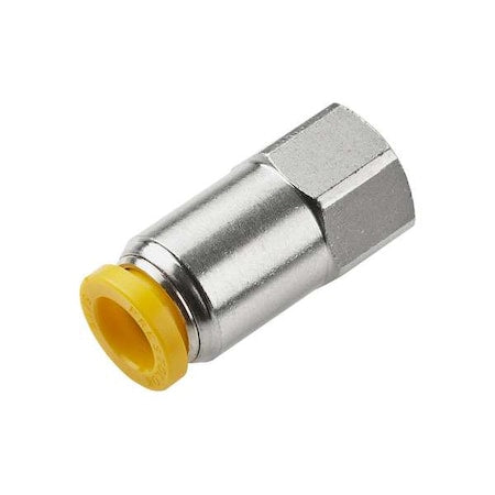 Parker 66PLP-4M-4G - Metric Metal Push-to-Connect Fitting, Brass, Silver