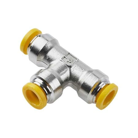 Parker 164PLP-6M - Metric Metal Push-to-Connect Fitting, Brass, Silver