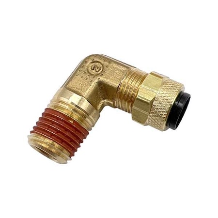Parker VS169P-6-2 - Elbow, Brass, Comp. 3/8 in, MNPT 1/4 in