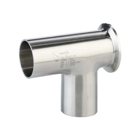 Maxpure TE7WCSW6L1.5-PL - Tee,SS,Orbital Weld11/2in,Clamp11/2in