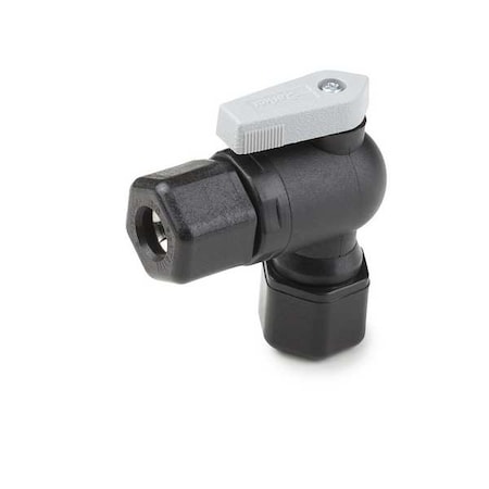 Parker FTPPB4VEU4 - Manual 2-Way Ball Valve,Comp,Polypro
