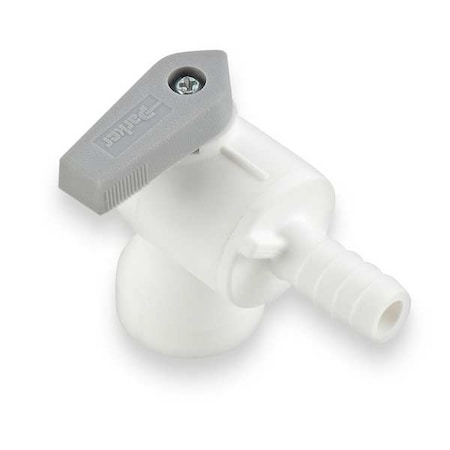 Parker PBPP6VFE4 - Manual 2-Way Ball Valve,Barb,Polypro
