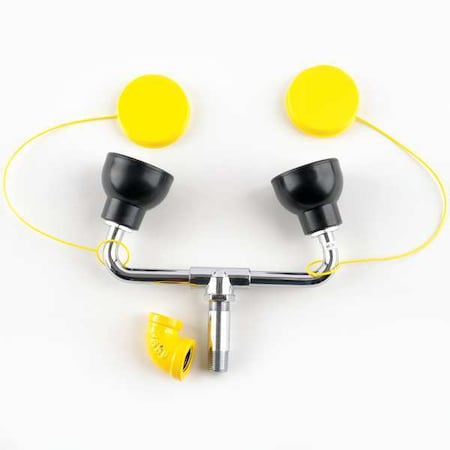 Bradley S05-153 - Eye/Face Wash Assembly Option, Spray Head Yoke with Dust Covers, for Shower with Eyewash